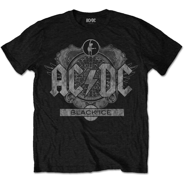 AC/DC Unisex Band Rock Alternative Black Ice Cotton Short Sleeves Tee Shirt Black