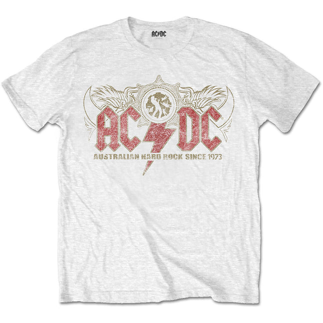 AC/DC Unisex OZ Rock Cotton Short Sleeves Tee Shirt White