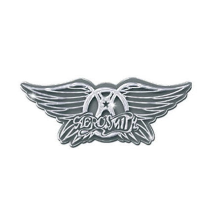 Aerosmith Wings Enamel Iconic Metal Pin Badge Silver