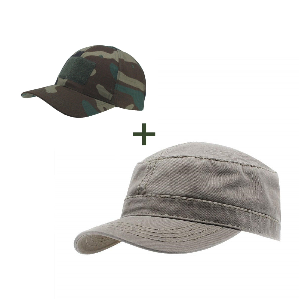 Anti Ragging Cap Buy 1 Get 1 Free - Heavy Stitch Washed Cadet Cotton Radar Cap + Rip St ...
