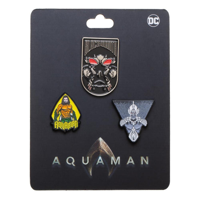 DC Comics Aquaman Enamel Metal Lapel Pin Badge Set
