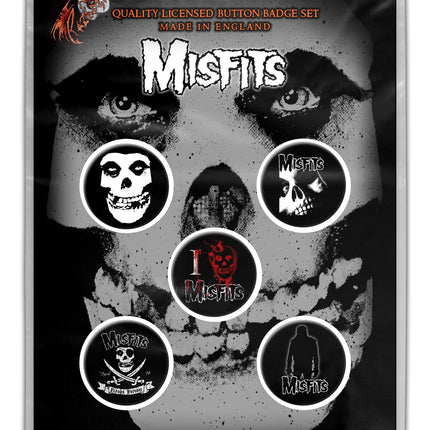 Misfits Iconic Button Badge Pack Skull