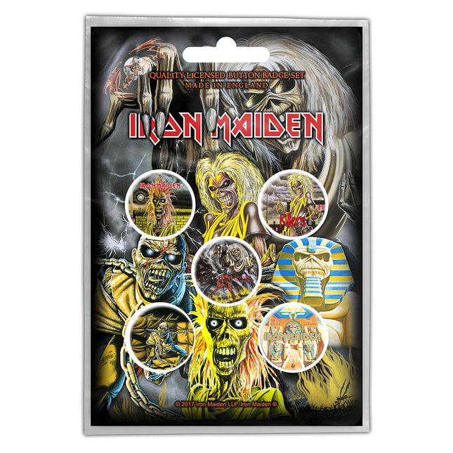 Iron Maiden Iconic Button Badge Pack Early Albums