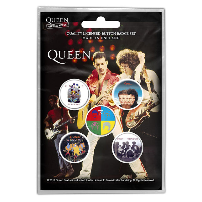 Queen Later Albums Rock and Roll Iconic Button Badge Pack