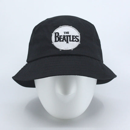 The Beatles Unisex Cotton Bucket Hat Drum Logo Black L/XL