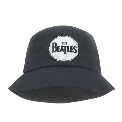 The Beatles Unisex Cotton Bucket Hat Drum Logo Black L/XL