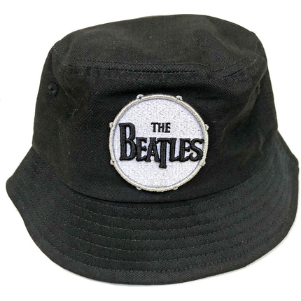 The Beatles Unisex Cotton Bucket Hat Drum Logo Black L/XL