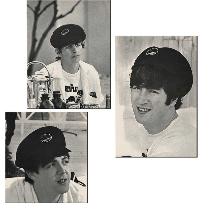 The Beatles Help! Unisex Corduroy Hat Oval Logo Navy