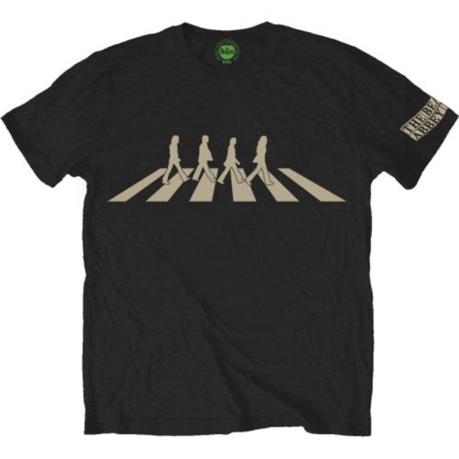 The Beatles Abbey Road Silhouette Unisex Cotton Short Sleeves Tee Shirt - Black