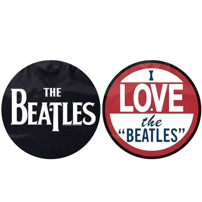 The Beatles Turntable DJ Slipmat Set - Drop T Logo & Love 2 pack