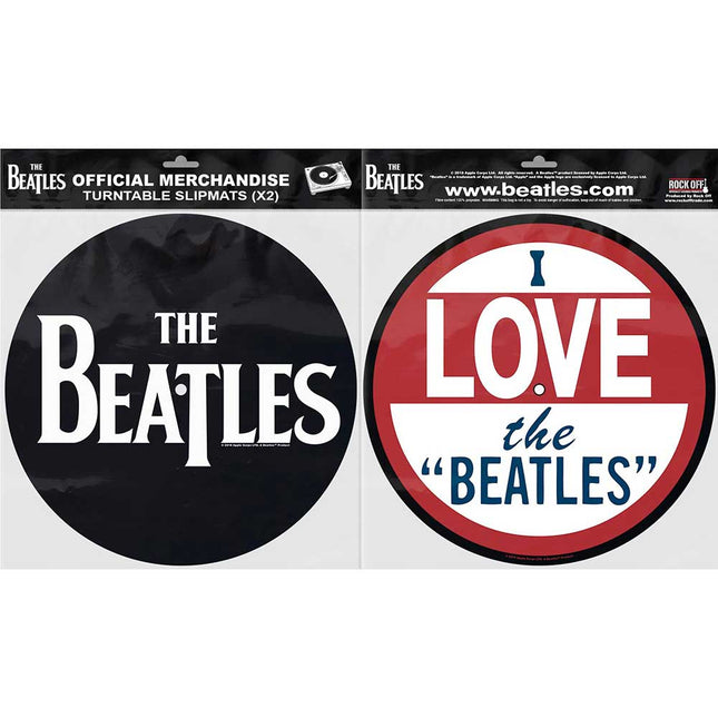 The Beatles Turntable DJ Slipmat Set - Drop T Logo & Love 2 pack