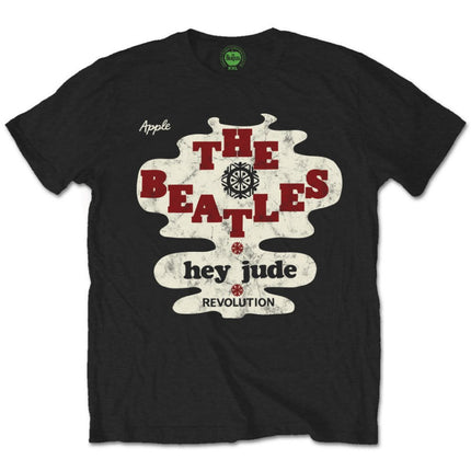 The Beatles Hey Jude/Revolution Unisex Cotton Short Sleeves Tee Shirt - Black