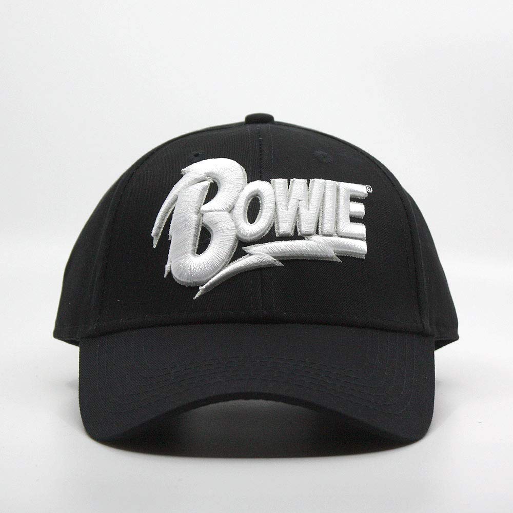 David Bowie Embroidered White Flash Logo Unisex Cotton Adjustable