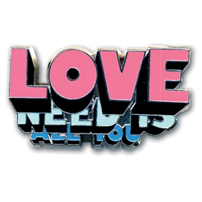 The Beatles Rock and Roll Iconic Metal Pin Badge - All you need is love