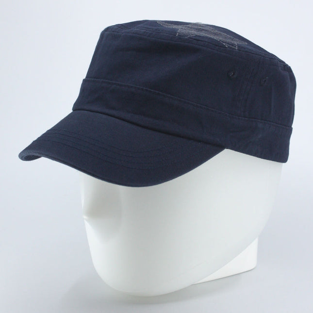 Embroidered Star Cotton Adjustable Military Army Cadet Cap