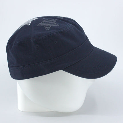 Embroidered Star Cotton Adjustable Military Army Cadet Cap