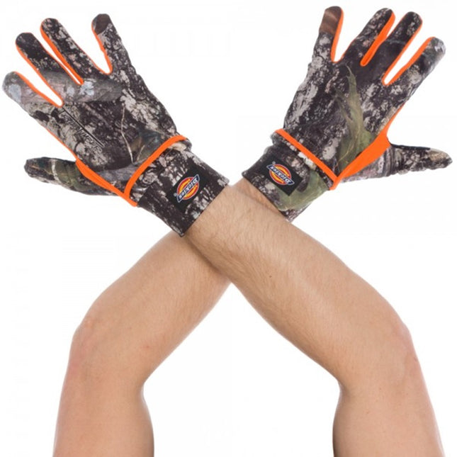 Dickies Performance System Active Touch Screen Gloves Texting Grippers Pocket Camo/Orange