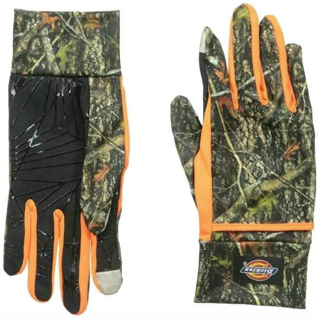 Dickies Performance System Active Touch Screen Gloves Texting Grippers Pocket Camo/Orange