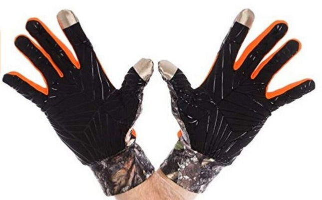 Dickies Performance System Active Touch Screen Gloves Texting Grippers Pocket Camo/Orange