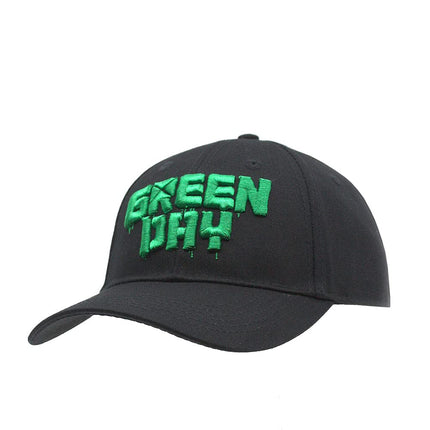 Green Day Unisex Cotton Adjustable Baseball Cap Embroidered Dripping Logo Black