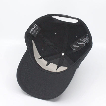 Green Day Unisex Cotton Adjustable Baseball Cap Embroidered Dripping Logo Black
