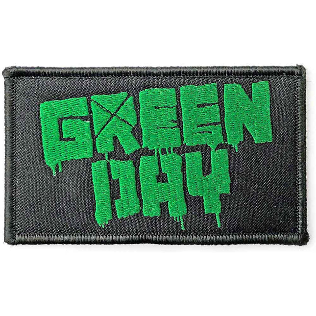 Green Day Standard Iron On Woven Patch Logo