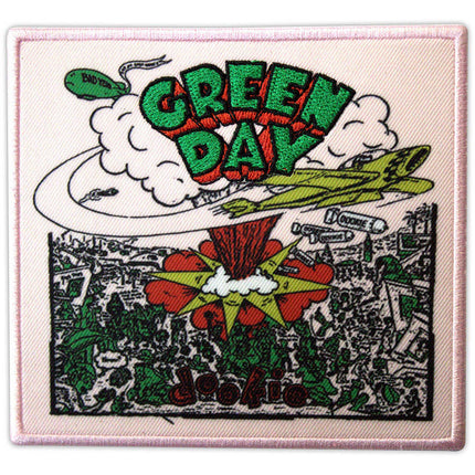 Green Day Standard Iron On Woven Patch Dookie Album Cover Pink
