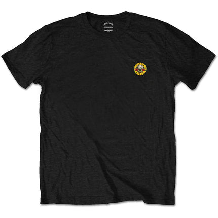 Guns N' Roses Unisex Cotton Short Sleeves Tee Shirt Classic Logo Back Print Black