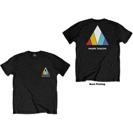 Imagine Dragons Unisex Cotton Short Sleeves Tee Shirt Evolve Logo Back Print Black
