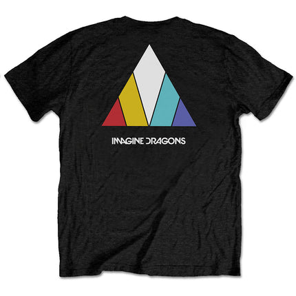 Imagine Dragons Unisex Cotton Short Sleeves Tee Shirt Evolve Logo Back Print Black