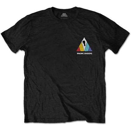 Imagine Dragons Unisex Cotton Short Sleeves Tee Shirt Evolve Logo Back Print Black