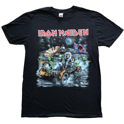 Iron Maiden Unisex Cotton Short Sleeves Tee Shirt Knebworth Moon Buggy Black