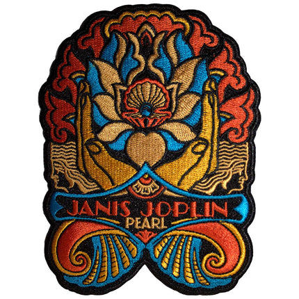 Janis Joplin  Woven Iron On Standard Patch Pearl Nouveau