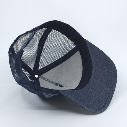 Cotton Twill Flat Visor 5 Panel Mesh Adjustable Snapback Trucker Caps