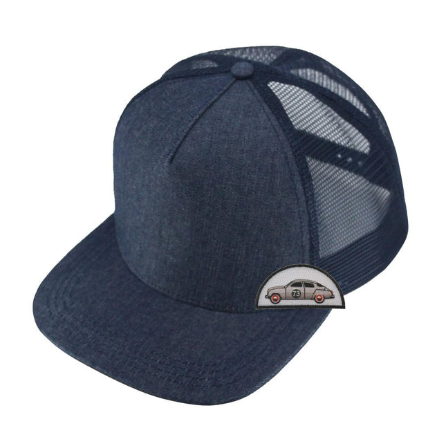 Cotton Twill Flat Bill 5 Panel Adjustable Snapback Trucker Baseball Cap