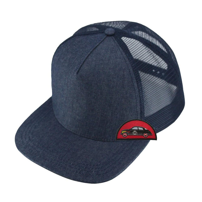 Cotton Twill Flat Bill 5 Panel Adjustable Snapback Trucker Baseball Cap