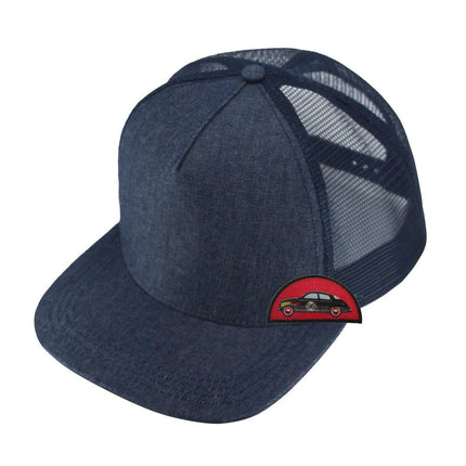 Cotton Twill Flat Visor 5 Panel Mesh Adjustable Snapback Trucker Caps