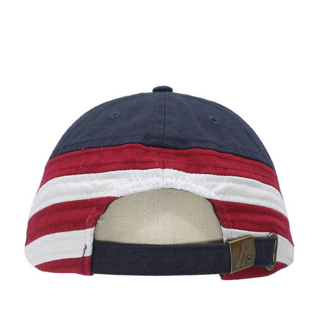 United States Logo Flag Stars Cotton Adjustable Strapback Baseball Cap Navy Red White