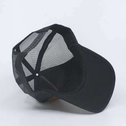 Natural Straw Mesh Adjustable Trucker Baseball Cap