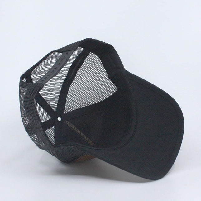 Natural Straw Mesh Adjustable Trucker Baseball Cap
