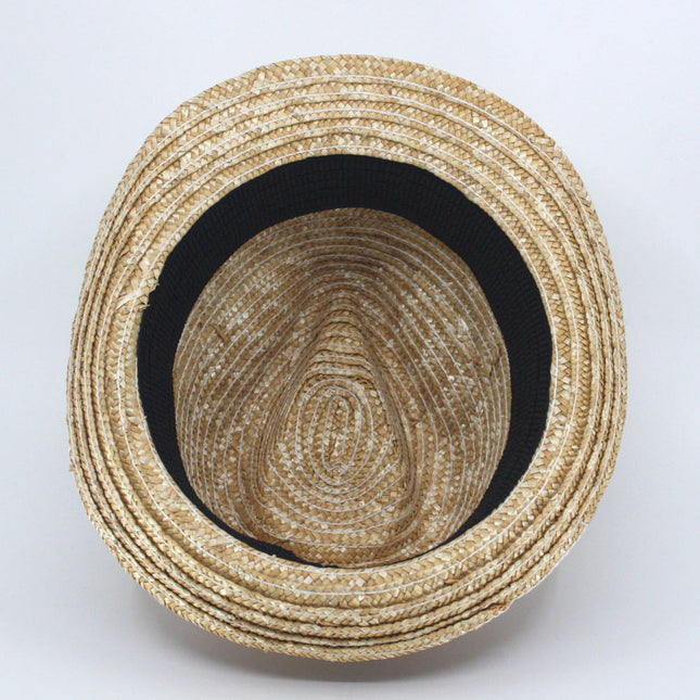 Braid Straw Lightweight Floral Band Fedora Natural