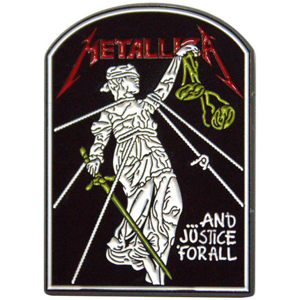 Metallica And Justice For All Tombstone Pin Badge