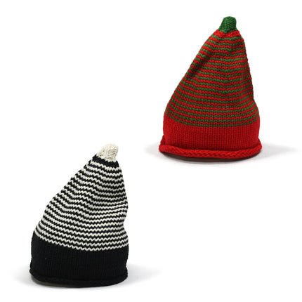 Striped Cone Light Cuff Knit Beanies Skull Cap