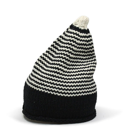 Striped Cone Light Cuff Knit Beanies Skull Cap