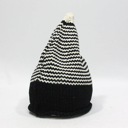 Striped Cone Light Cuff Knit Beanies Skull Cap