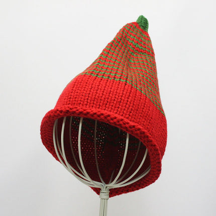 Striped Cone Light Cuff Knit Beanies Skull Cap