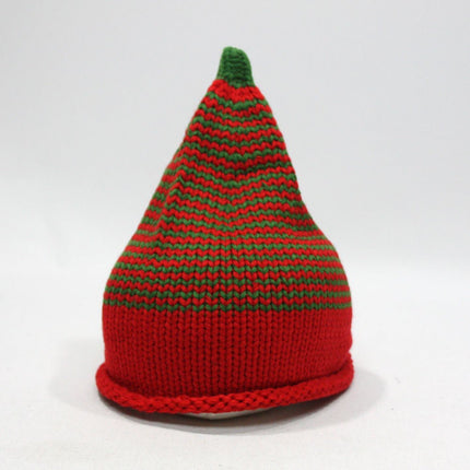 Striped Cone Light Cuff Knit Beanies Skull Cap