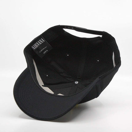 Nirvana Logo & Happy Face Unisex Cotton Adjustable Baseball Cap Black