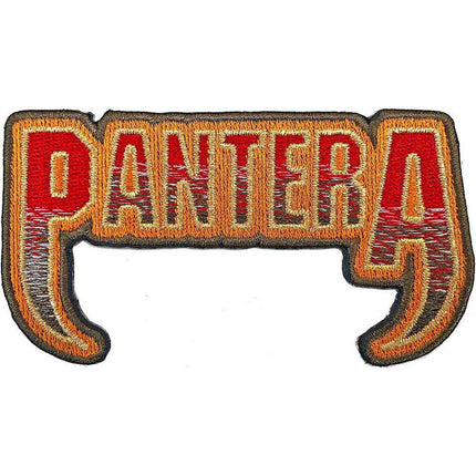 Pantera Woven Iron On Standard Patch Fangs Logo