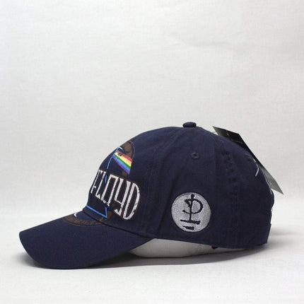Pink Floyd Dark Side of the Moon Album Distressed Unisex Cotton Adjustable Baseball Cap Navy Blue